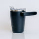 Outsider AM Matte Black Insulated Coffee Cup with a rotating handle to fit your cupholder