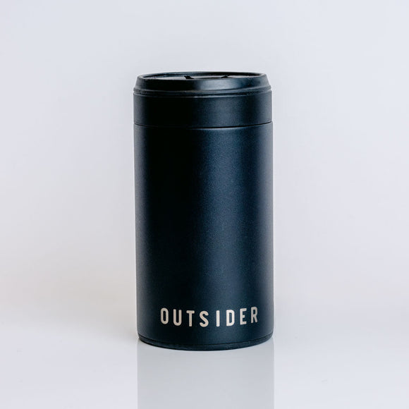 Outsider The PM stainless steel insulated adult beverage cooler in matte black great for beer, seltzer, bottles, and cans
