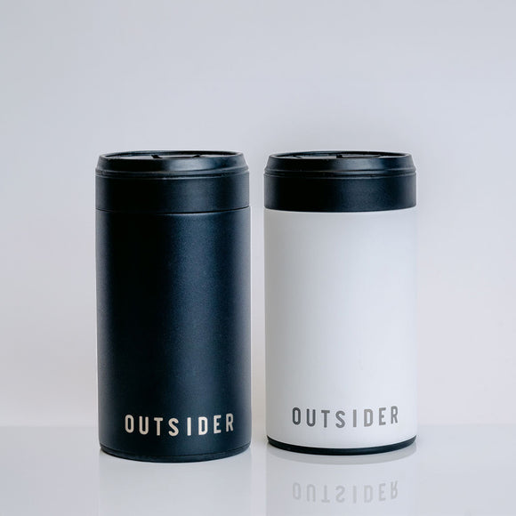 Outsider The PM 2-pack of stainless steel insulated adult beverage coolers in matte black and matte white