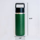 The Outsider All Day Triple Vacuum Insulated Travel Stainless Steel Water Bottle in Matte Green Dimensions