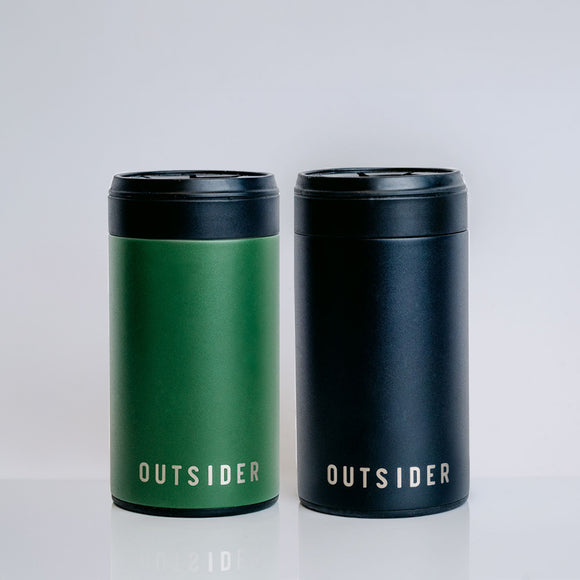 Outsider The PM 2-pack of stainless steel insulated adult beverage coolers in matte black and matte green