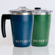 Outsider AM Navy  and Green matching his and hers insulated travel coffee cups