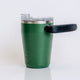 Outsider Green Insulated Stainless Steel Travel Coffee Cup with rotating handle side view