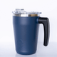 Outsider Navy Blue Insulated Stainless Steel Travel Coffee Cup with rotating handle view